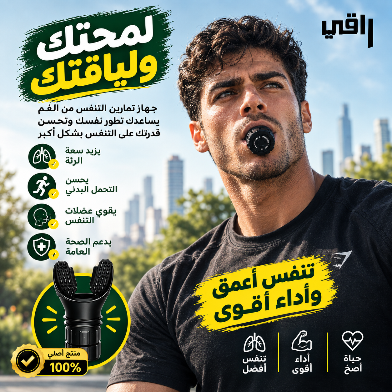 جهاز تمرين عضلات التنفس 💨💪